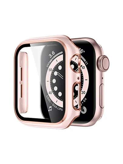 Caixa de relógio de banho duplo para PC e filme compatível com Apple Watch Series 1-8