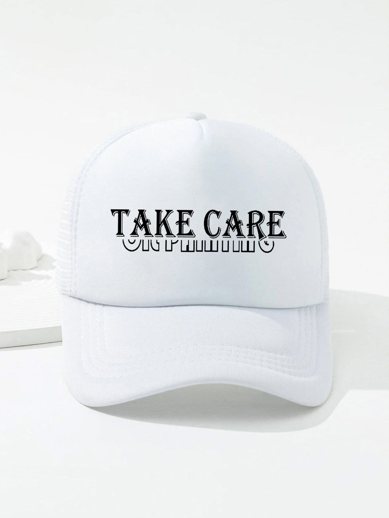 1 szt. Męska listowa graficzna oddychająca czapka typu trucker, na zewnątrz