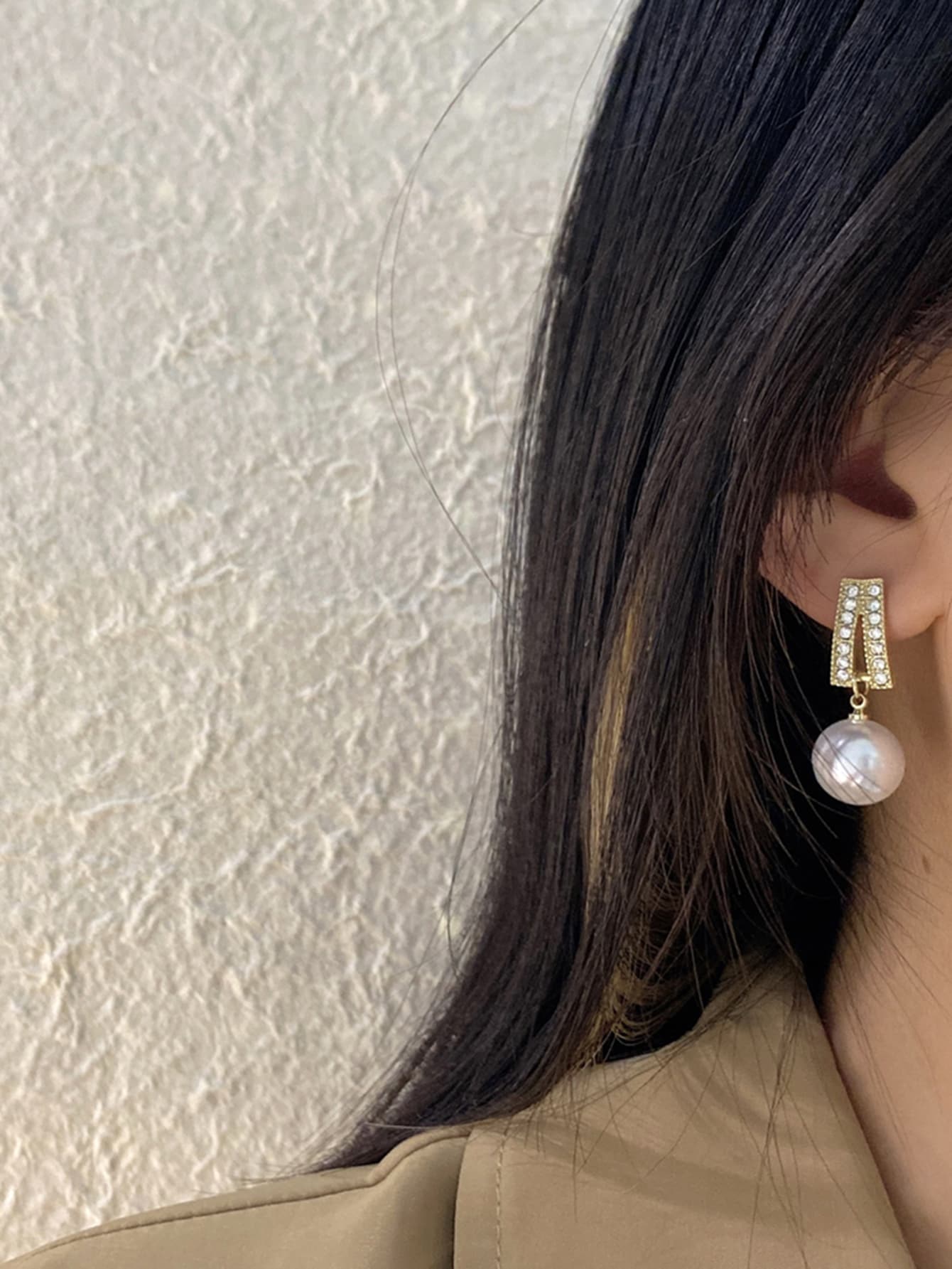 Bông tai trang trí ngọc trai giả - Nhiều màu - Xem 1