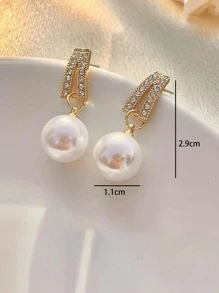 Bông tai trang trí ngọc trai giả - Nhiều màu - Xem 3