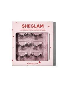 SHEGLAM 磁力眼妆性感分段睫毛+眼线笔套装磁性睫毛和眼线笔套装无胶速干易卸眼线笔睫毛延长眼妆假睫毛工具冬季睫毛套装 - 黑色 - 查看 13