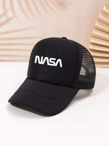 1 chiếc mũ hình chữ cái dành cho nam giới thường ngày dành cho cuộc sống hàng ngày trên đường phố - màu đen - Xem 2