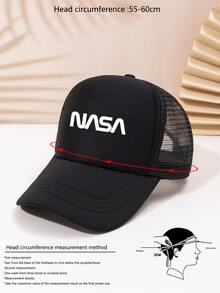 1 chiếc mũ hình chữ cái dành cho nam giới thường ngày dành cho cuộc sống hàng ngày trên đường phố - màu đen - Xem 4