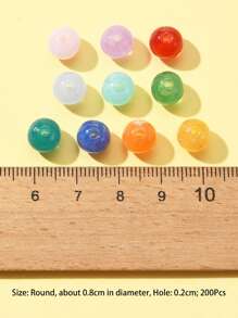 200入組/套人造寶石亞克力珠子DIY首飾配件 - 彩色 - 查看 5