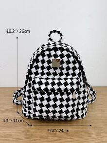 Mujer Mochilas moda - Blanco y Negro - Ver 4