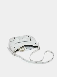 Túi vai Khóa Đúc Thùa khuyết Có thể điều chỉnh được Đúng mốt - trắng - Xem 4