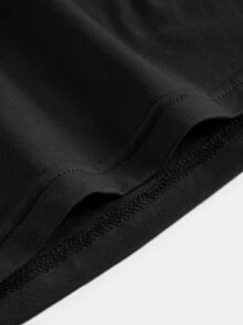 SHEIN BASICS Top De Tirantes Sólido Recortado Para Mujer De Talla Grande - Negro - Ver 6