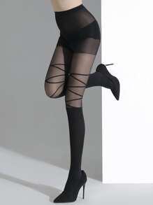 Quần bó chéo - màu đen - Xem 1