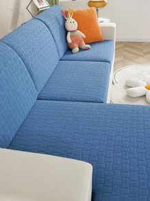 1入組滌綸沙發座墊套現代藍色幾何提花彈力沙發墊套四季皆宜 - 藍色 - 查看 4