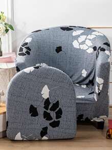 1入組銀杏葉圖案翼椅套現代滌綸彈力翼背椅沙發套