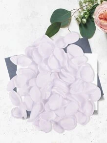 200pcs Petal Design Throwing Confetti, Modern White Polyester Tissue Confetti For Party - White - View 2