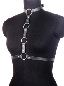 Ring Linked Harness Belt - Black - View 4