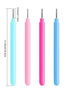 4入組塑料羽毛筆家用極簡捲邊羽毛筆 - 彩色 - 查看 2