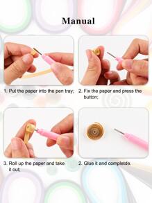 4入組塑料羽毛筆家用極簡捲邊羽毛筆 - 彩色 - 查看 3