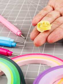 4入組塑料羽毛筆家用極簡捲邊羽毛筆 - 彩色 - 查看 4