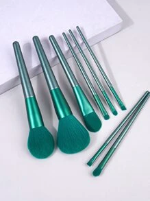 Juego de 8 piezas de brochas de maquillaje profesionales con mango de madera, color verde oscuro, para principiantes y viajes, set de brochas, kit de brochas de maquillaje, set de brochas de maquillaje, kit de maquillaje completo, set de brochas de maquillaje, kit de maquillaje completo, kit de brochas, set de brochas de maquillaje, set de regalo de maquillaje, set - Verde - Ver 1