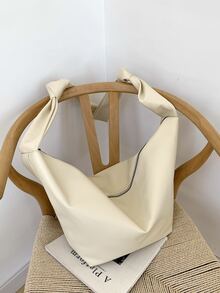 極簡斜挎包白色流浪包