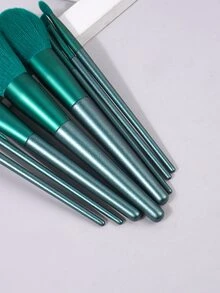 Juego de 8 piezas de brochas de maquillaje profesionales con mango de madera, color verde oscuro, para principiantes y viajes, set de brochas, kit de brochas de maquillaje, set de brochas de maquillaje, kit de maquillaje completo, set de brochas de maquillaje, kit de maquillaje completo, kit de brochas, set de brochas de maquillaje, set de regalo de maquillaje, set - Verde - Ver 7