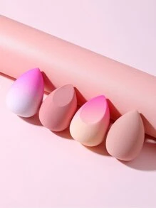 4PCS Egg Shaped Makeup Sponges Set Wet Dry Dual Use Cosmetic Sponges For Foundation Concealer Powder Portable Bedroom Vanity Travel Essential Cheap Makeup Accessories Christmas Holiday Gifts Giveaways For Women - 彩色 - 查看 2