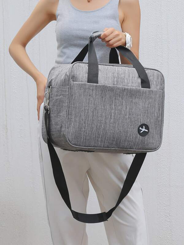 Letter Patch Decor Duffel Bag, Bag for School for College SHEIN USA