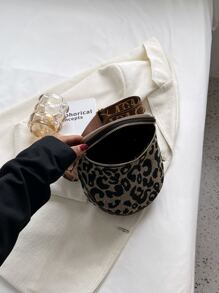 Riñonera mini con estampado de leopardo con tira ajustable para diariamente - Multicolor - Ver 6