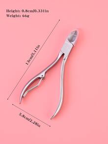 1 pieza Cortador de uñas de acero inoxidable - Plateado - Ver 4