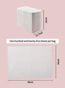 125pcs White Waterproof Nail Tips Art Table Towels Mat Nail Tips Art Paper Disposable Foldable Nail Table Mat Nail Tips Art Waterproof Pad For Salon Practice Manicure,Nail Supplies,Nail Tools,Nail Art Tools,Back To School,Nails,Nail Tools For Press On Nails - White - View 3