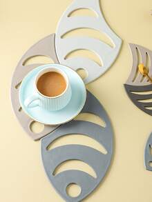 5pcs/set Silicone Coaster, Creative Fish Design Insulation Pad For Home - Multicolor - View 4