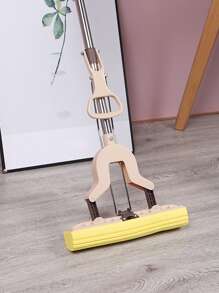 1入組PVC替換拖把頭家用海綿拖把頭 - 黃色 - 查看 1