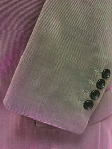 Áo cộc tay Nam Nút phía trước màu trơn Buổi tiệc - Màu Hồng Tươi - Xem 4