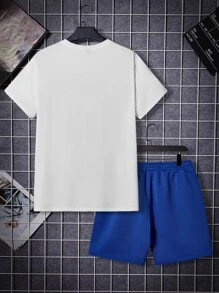 Manfinity RebelGame Bộ hai mảnh Nam Túi Slogan Khủng long Đường phố - Nhiều màu - Xem 2