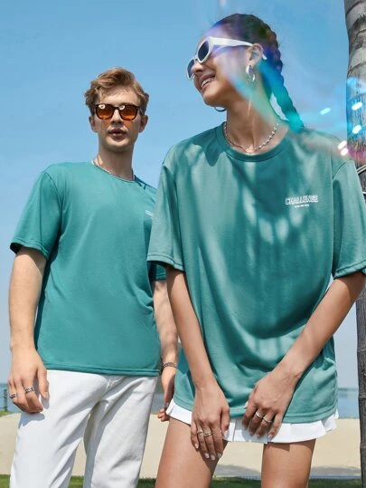 Manfinity RebelGame 1 pieza Camiseta con estampado de letra