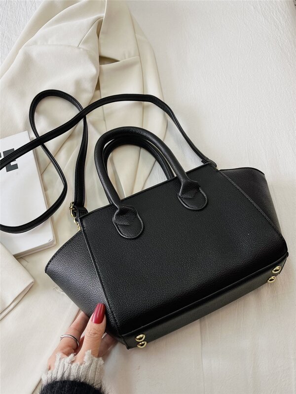 Minimaliste Sac FourreTout À Double Poignée À Rabat Sac À Main Mode en ligne SHEIN FRANCE