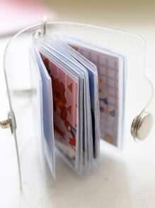 1 stuk Unisex Drukknoop Modieus Fotoalbum, Voor Fotoopslag Casual Cadeau Souvenir Auto Accessoires Tas Charm Rugzak Voor School