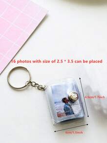 1 stuk Unisex Drukknoop Modieus Fotoalbum, Voor Fotoopslag Casual Cadeau Souvenir Auto Accessoires Tas Charm Rugzak Voor School