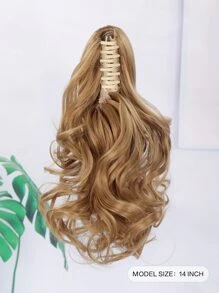 Extensión del pelo corto rizado sintético con garra - Dorado - Ver 2