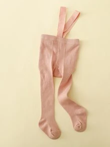 2pairs Baby Solid Tights With Strap - Multicolor - View 4