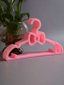 10 piezas/set de percha de ropa de plástico rosa para niños, tendedero para tienda de ropa, estante para ropa, soporte para ropa - Rosa - Ver 1