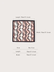 1入組女士斑馬條紋印花時尚頭巾適合戶外旅行 - 彩色 - 查看 5