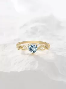 Elegant Heart-Shaped Crystal Ring, Gift For Valentine's Day, Mother's Day - Multicolor - View 5