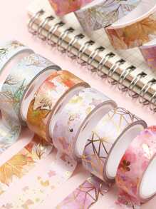 6rolls Mixed Pattern Washi Tape - Multicolor - View 2
