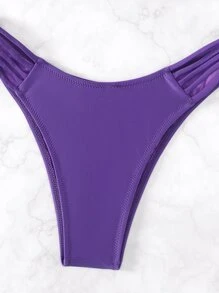Sequin Underwire Summer Beach Bikini Set - Violet Purple - View 7