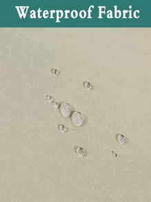 BONZER 1pc Beige Single Panel Curtain, Polyester Waterproof Single Panel Blackout Curtain For Outdoor - Beige - View 5