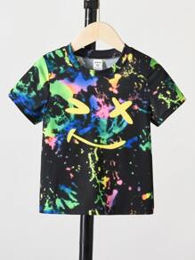 Toddler Boys Splash Ink And Cartoon Graphic Tee - Multicolor - View 1