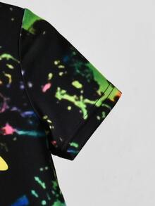 Toddler Boys Splash Ink And Cartoon Graphic Tee - Multicolor - View 3