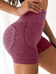 Seamluxe SHEIN Sport 宽腰带运动短裤弹力短裤适合中国新年女士运动短裤、健身短裤、骑行短裤