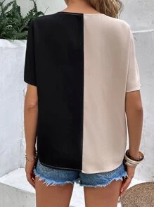 SHEIN LUNE Áo sơ mi nữ Khối Màu Giải trí - Nhiều màu - Xem 2