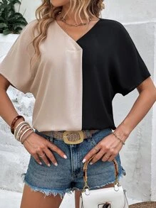 SHEIN LUNE Áo sơ mi nữ Khối Màu Giải trí - Nhiều màu - Xem 5
