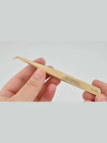 Nhíp nối mi NAGARAKU N-06 bằng thép không gỉ, chuyên dụng trang điểm, kẹp mi 3D chính xác, màu vàng kim. - Vàng - Xem 3