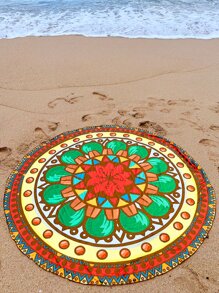 Manta de playa con estampado geométrico - Multicolor - Ver 8